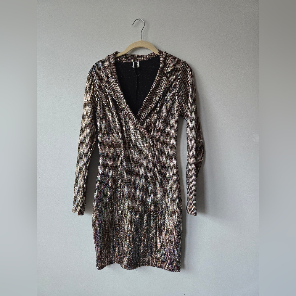 VM Sequined Glam Blazer Style Dress